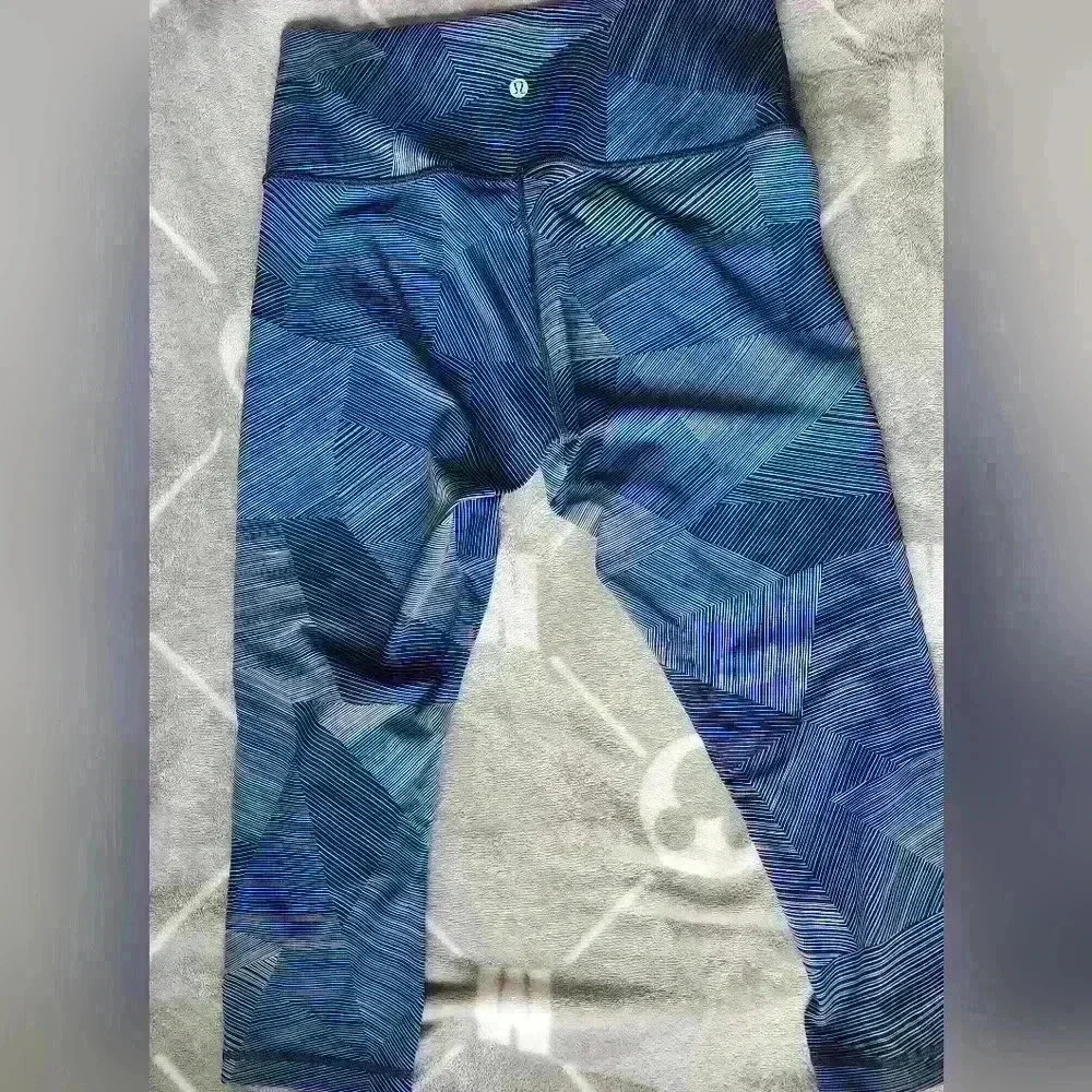 Lululemon Speed Up Crop Leggings Etch Hail Midnight Navy - Picture 6 of 6